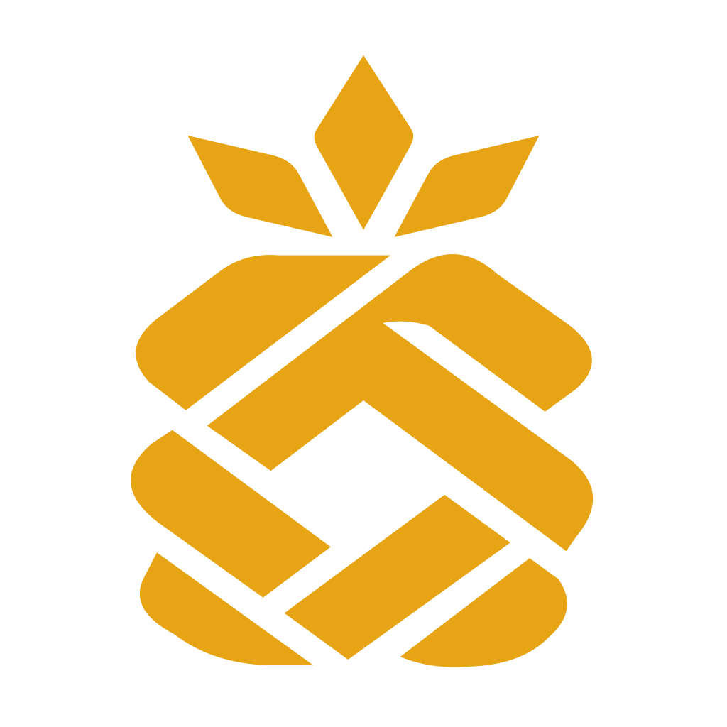 Pina: a pineapple made from interlocking ribbons